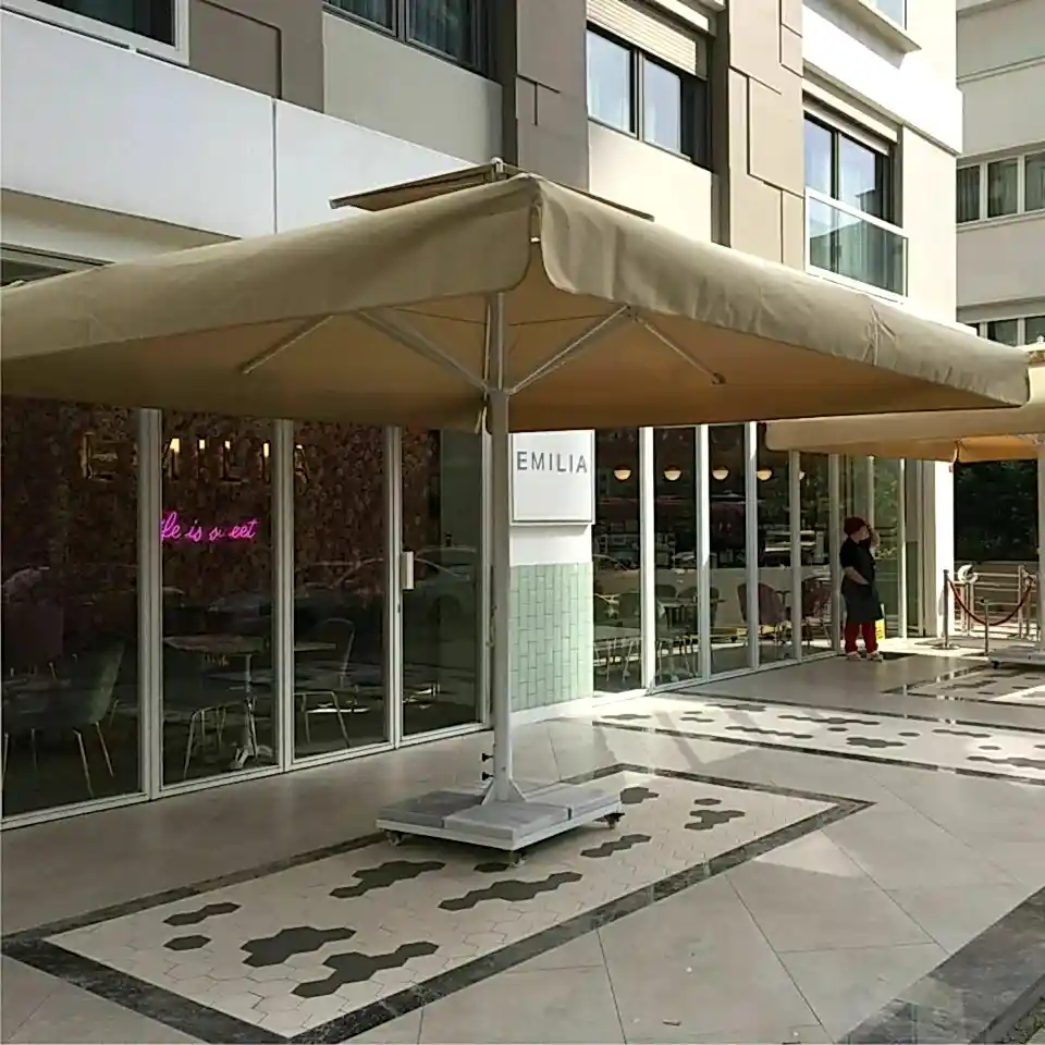 3,5x3,5 Teleskopik Eko Model Şemsiye Saçaklı Polyester Dokuma Bordo