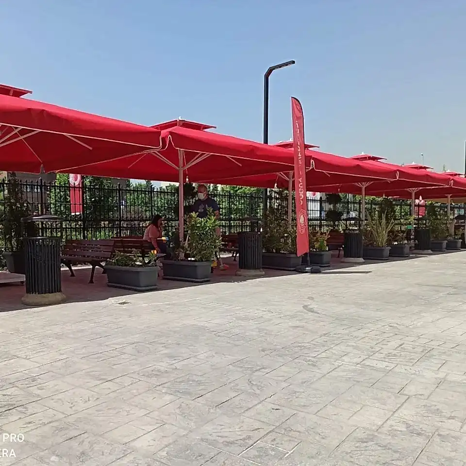 3,5x3,5 Teleskopik Eko Model Şemsiye Saçaklı Polyester Dokuma Bordo